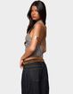 EDIKTED Imrie Plaid Collared Halter Top image number 3