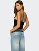 EDIKTED Ryla Contrast Layered Mesh Corset image number 5