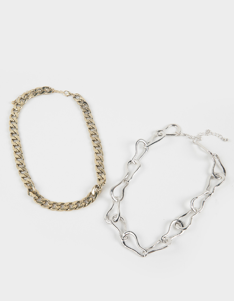 RSQ Oversized Chunky Two Tone Necklace image number 1