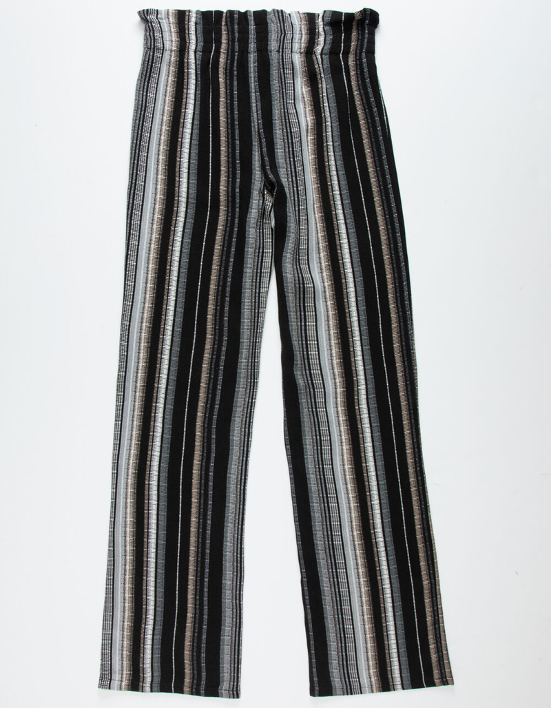 WHITE FAWN Exposed Button Stripe Girls Palazzo Pants image number 1