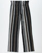 WHITE FAWN Exposed Button Stripe Girls Palazzo Pants image number 2