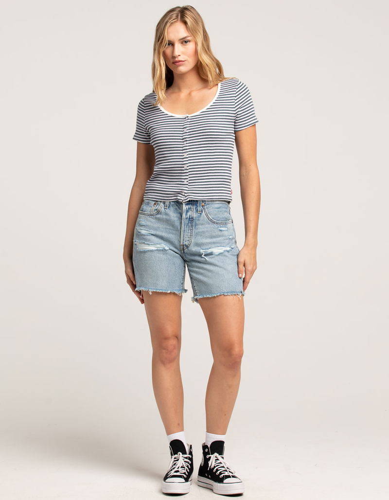 LEVI'S Britt Snap Front Womens Top image number 3