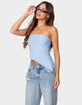 EDIKTED Vivi Mesh Asymmetric Tube Top image number 3