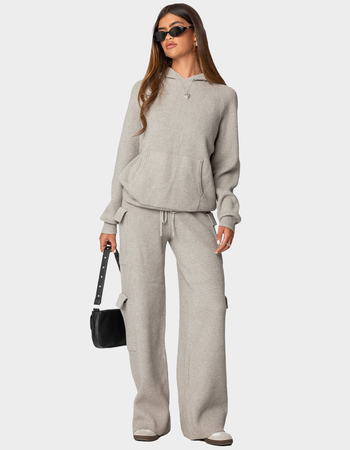 EDIKTED Wynter Oversized Knit Hoodie Alternative Image