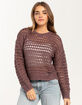 FULL TILT Essentials Open Knit Womens Pullover Sweater image number 5
