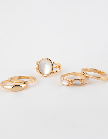 FULL TILT 5 Pack Crystal Ring Set Alternative Image