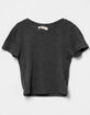 HEART & HIPS Ribbed Womens Crop Tee image number 4
