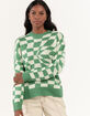 RSQ Check Womens Oversized Crewneck Sweater image number 1