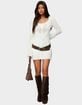 EDIKTED Shaia Pointelle Knit Mini Dress image number 5