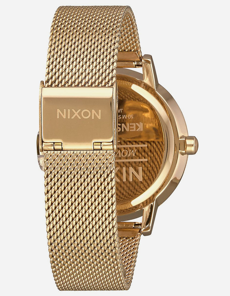 NIXON Kensington Milanese Gold Watch image number 2