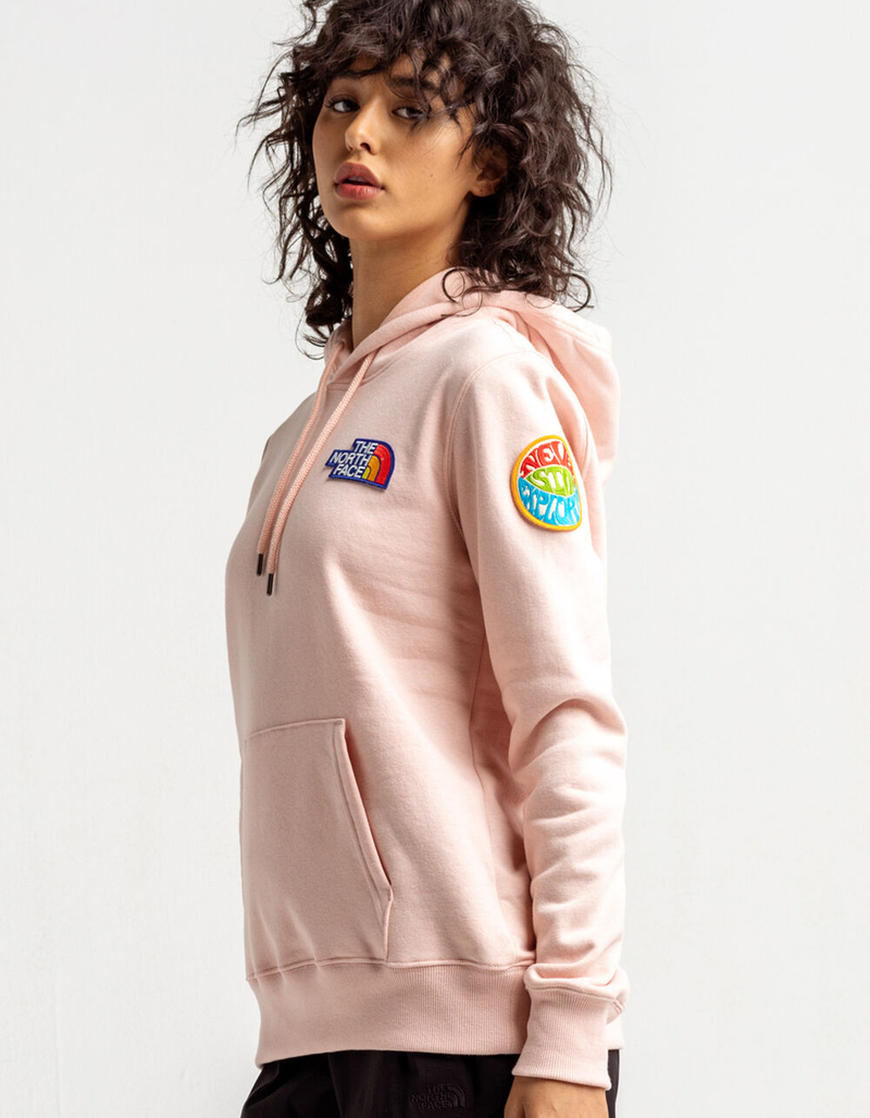 THE NORTH FACE Novelty Patch Womens Pink Hoodie image number 1