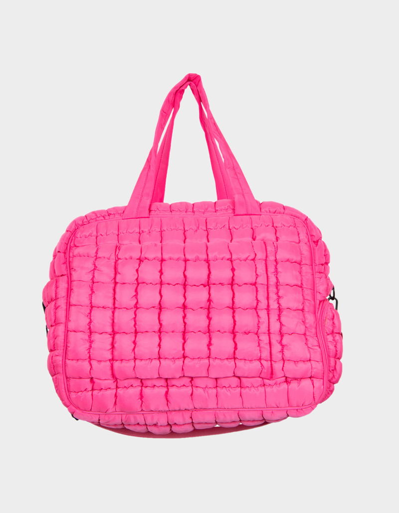KATYDID Quilted Duffel Weekender Bag with Pass-Thru Slip image number 1
