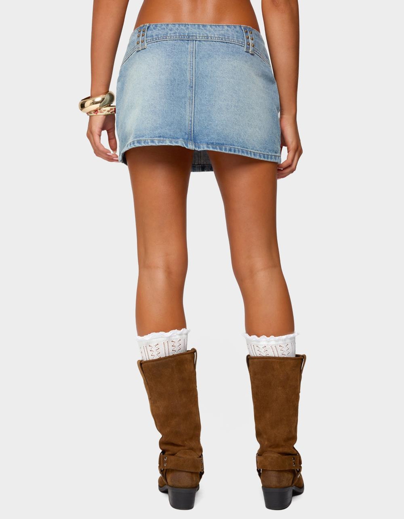EDIKTED Tory Western Denim Mini Skirt image number 2