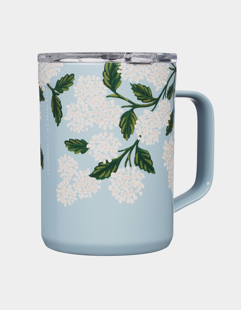 CORKCICLE x Rifle Paper Co. Blue Hydrangea 16 oz Mug image number 0