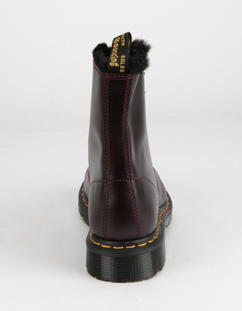 DR. MARTENS 1460 Serena Faux Fur Lined Lace Up Womens Boots image number 3