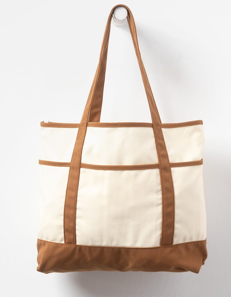 RSQ x Peanuts Fall Leaves Canvas Tote Bag image number 2