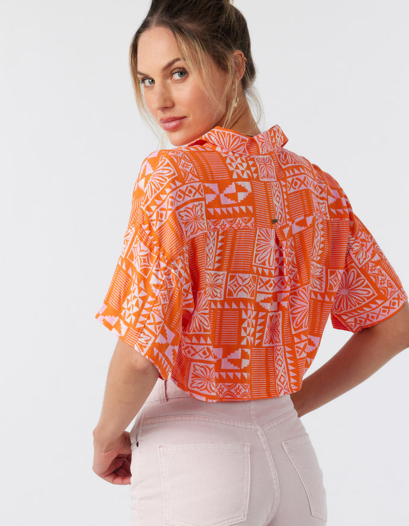 O'NEILL Ophelia Womens Button Up Crop Top image number 3