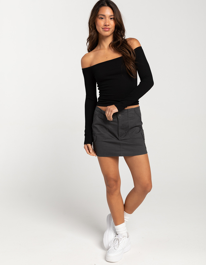 RSQ Womens Off Shoulder Long Sleeve Top image number 5