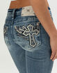 MISS ME Womens Mid Rise Bootcut Jeans image number 3