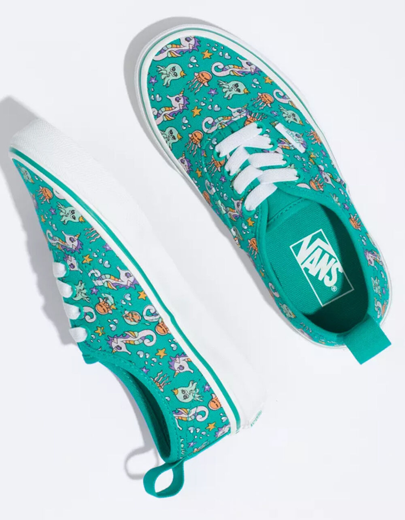 VANS Sea Party Authentic Elastic Lace Kids Shoes image number 2