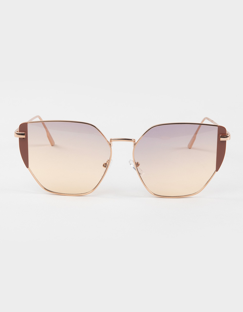 RSQ Oversized Metal Sunglasses image number 1