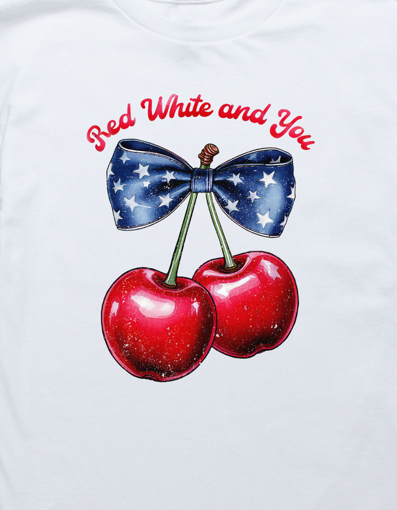 CHERRIES Red, White, and You Unisex Kids Tee image number 1