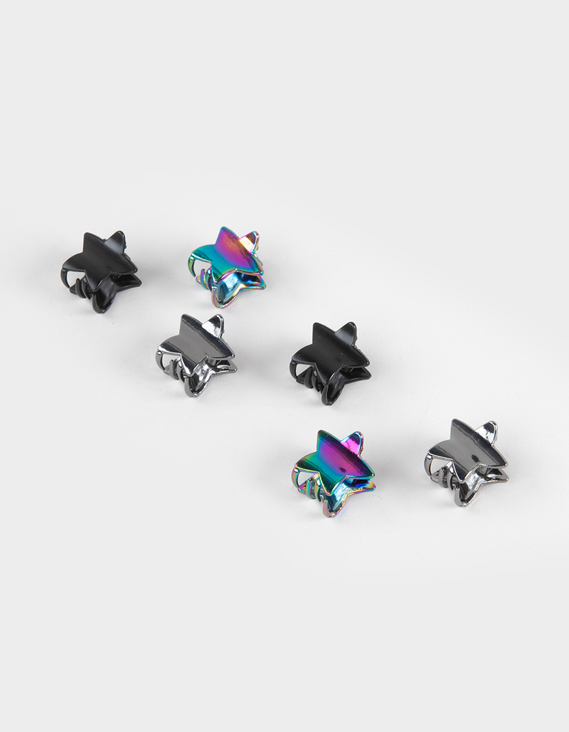 FULL TILT 6 Pack Metal Multi Star Mini Hair Clips image number 0