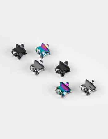 FULL TILT 6 Pack Metal Multi Star Mini Hair Clips Primary Image