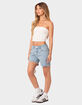 EDIKTED Tomboy Low Rise Denim Shorts image number 3