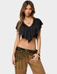 EDIKTED Deena Ruffled V-Neck Top image number 1
