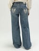 RSQ Womens Low Rise Heart Locket Baggy Jeans image number 2