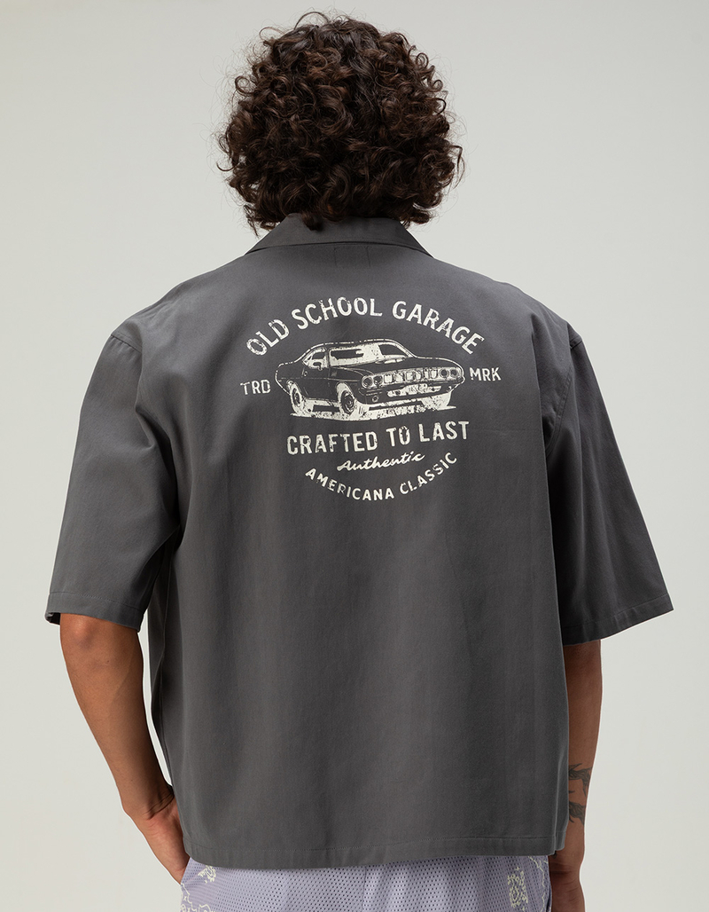 RSQ Mens Graphic Twill Button Up Shirt image number 2