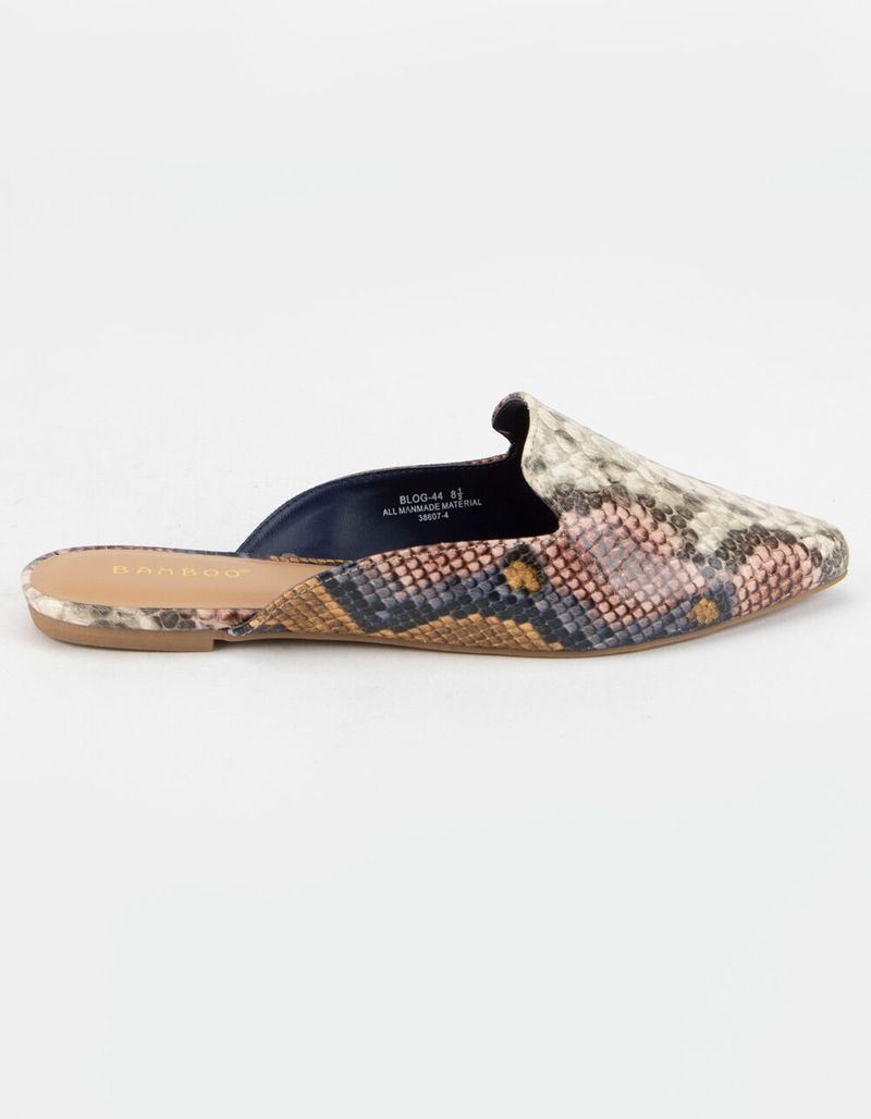 BAMBOO Snake Womens Mules image number 1