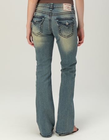 TRUE RELIGION Becca Mid Rise Super T Flap Womens Bootcut Jeans Alternative Image