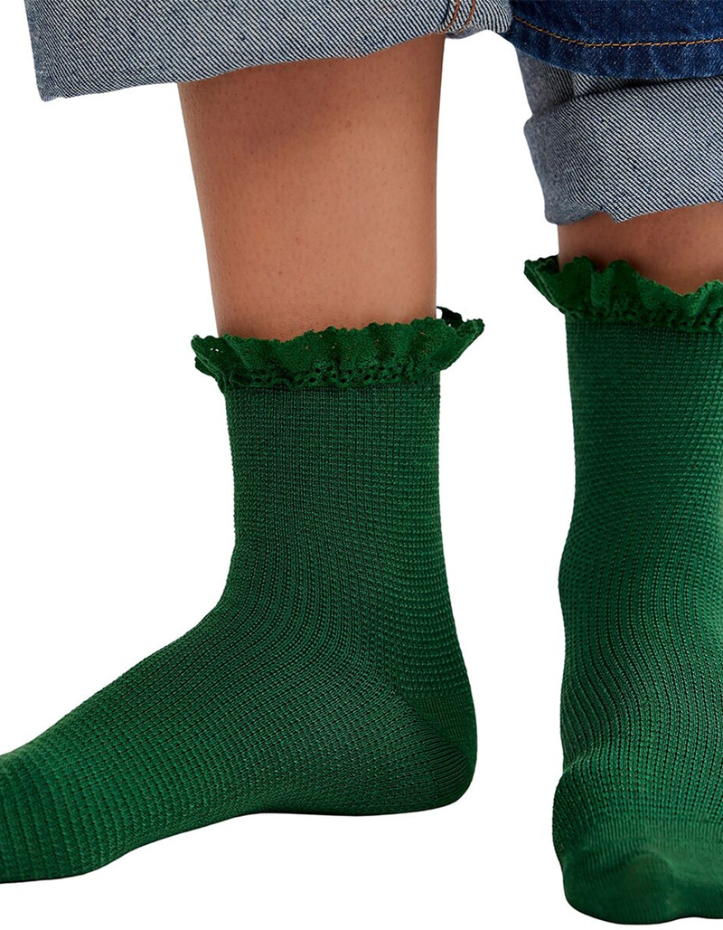FREE PEOPLE Womens Ruffle Socks 3 Pack image number 3