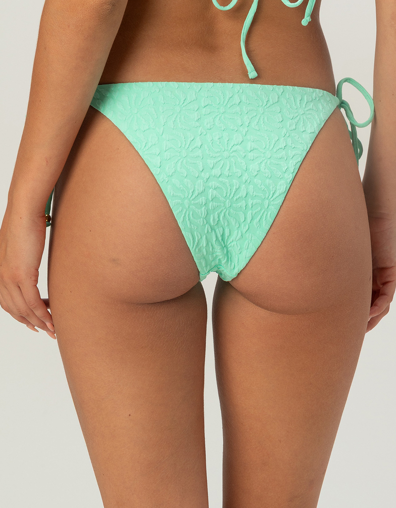 FULL TILT Botanic Trail Textured Tie Side Cheeky Bikini Bottoms image number 3