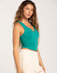 BOZZOLO Split Neck Womens Tank Top image number 2