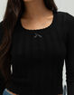 RSQ Pointelle Scallop Womens Pullover Sweater image number 2