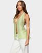 EDIKTED Silky Look Split Front Halter Top image number 2