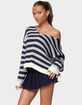 EDIKTED Eugenie Oversized Striped Knit Sweater image number 2