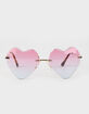 RSQ Rimless Oversized Heart Sunglasses image number 2