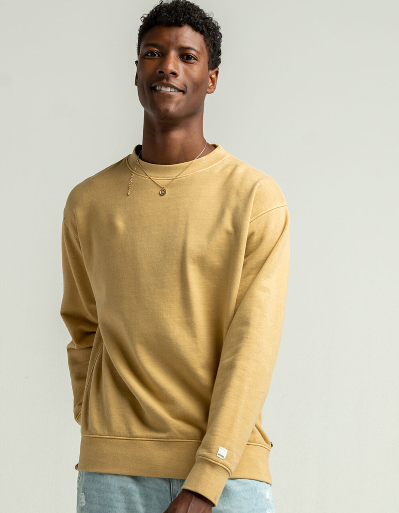 RSQ Premium Mens Pale Yellow Crewneck Sweatshirt image number 0