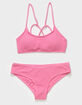 FULL TILT Texture Strappy Girls Bralette Bikini Set image number 2