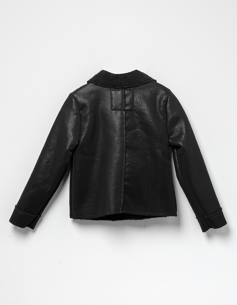 URBAN REPUBLIC Bonded PU Moto Girls Jacket image number 1