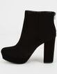DELICIOUS Faux Suede Ankle High Heel Womens Boot image number 3