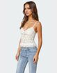 EDIKTED Torin Sheer Lace Tank Top image number 3