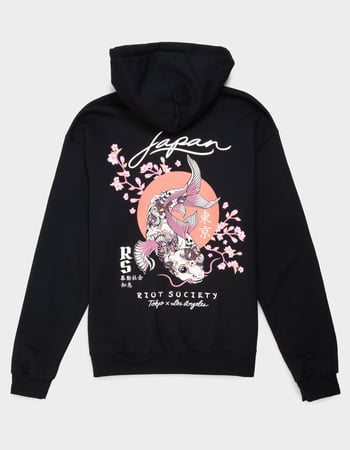 RIOT SOCIETY Koi Blossom Mens Hoodie Primary Image