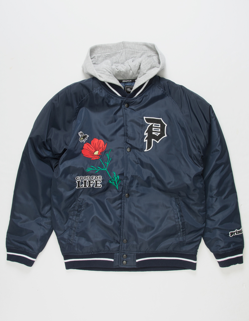 PRIMITIVE Keeper Mens Two-Fer Varsity Jacket image number 0