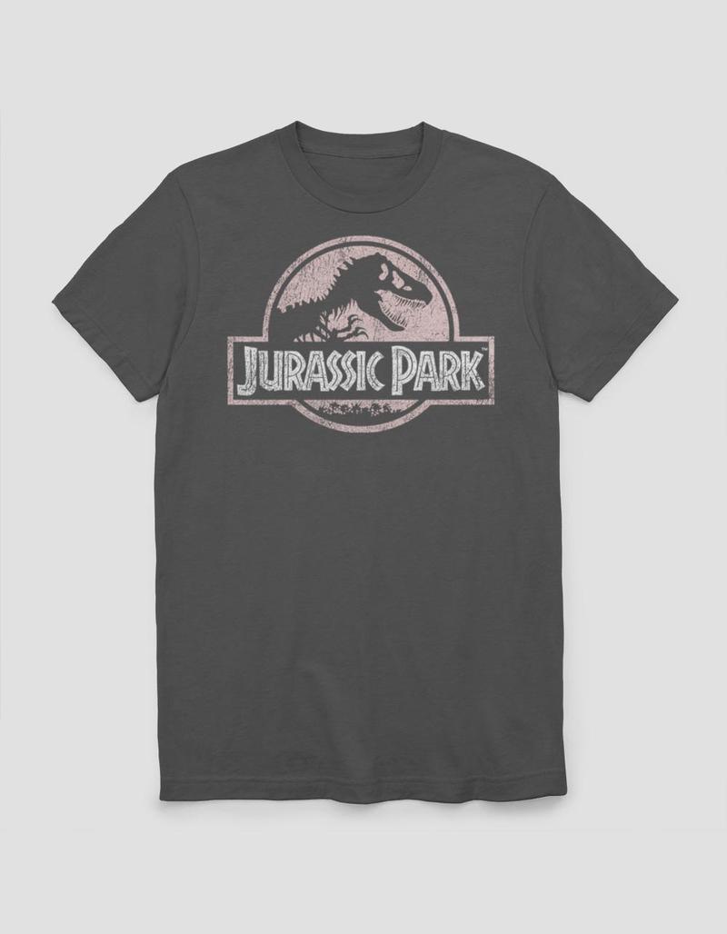 JURASSIC PARK Vintage Distressed Logo Unisex Tee image number 0