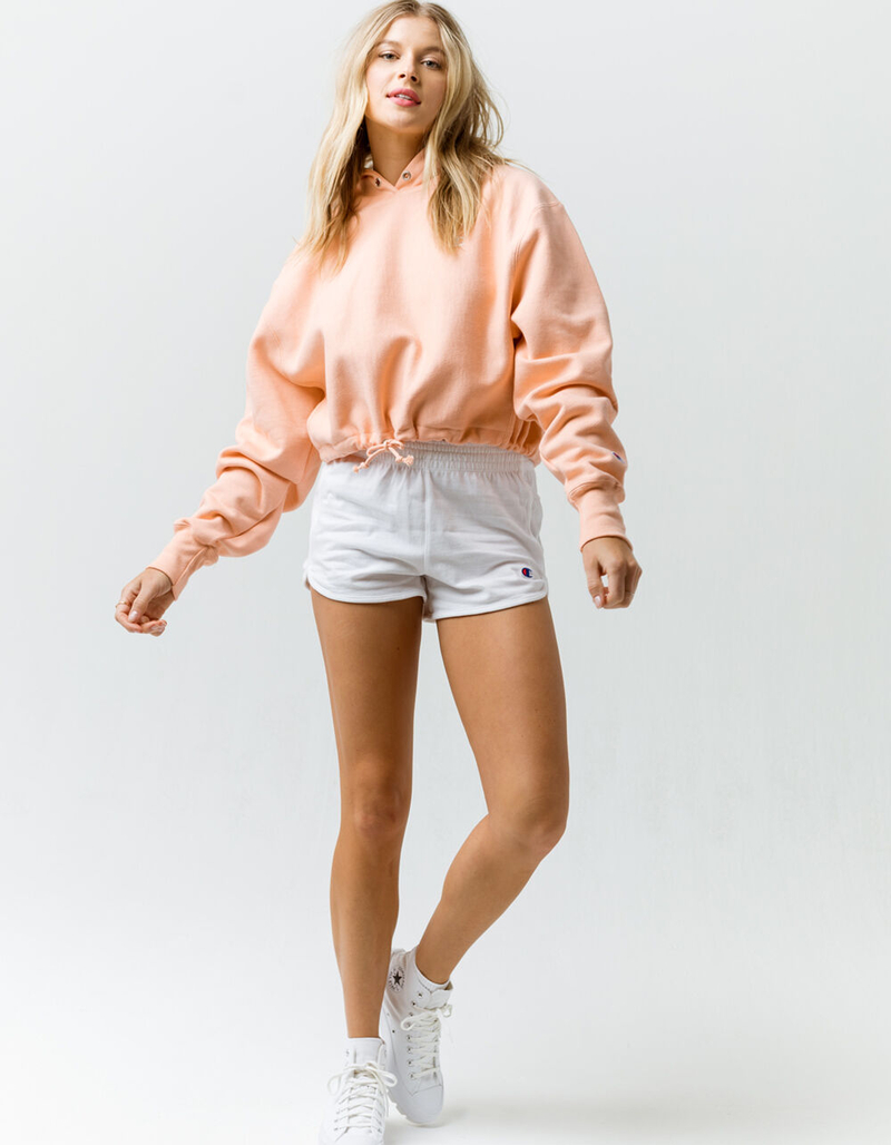 CHAMPION Reverse Weave Cinch Bottom Womens Crop Hoodie image number 3
